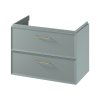S1017 004 MILLE 80 WASHBASIN CABINET FIORD DSM WITH S1021 017 MILLE HANDLE GOLD