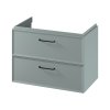 S1017 004 MILLE 80 WASHBASIN CABINET FIORD DSM WITH S1021 018 MILLE HANDLE BLACK