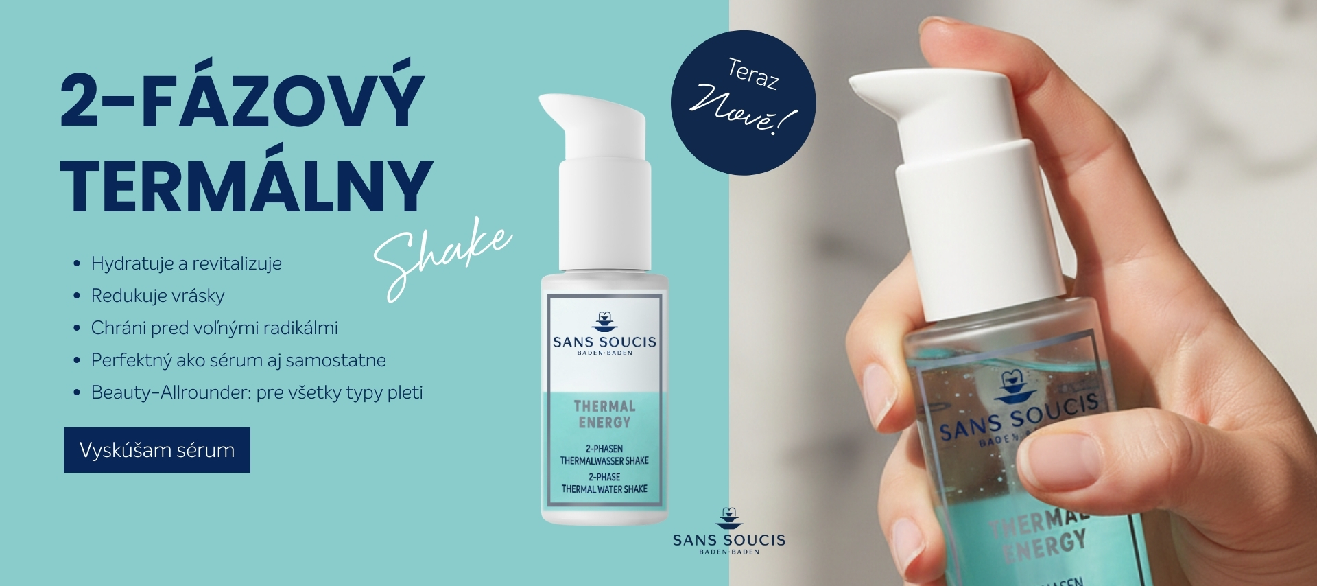 2-fázový shake s termálnou vodou
