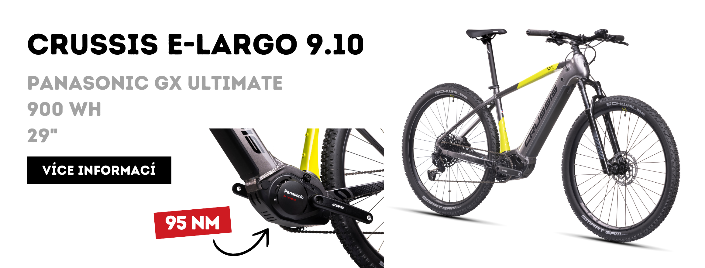 Moderní vzhled, vysoký výkon a jistota jsou prvky, které model Crussis e-largo 9.10 skvěle vystihují