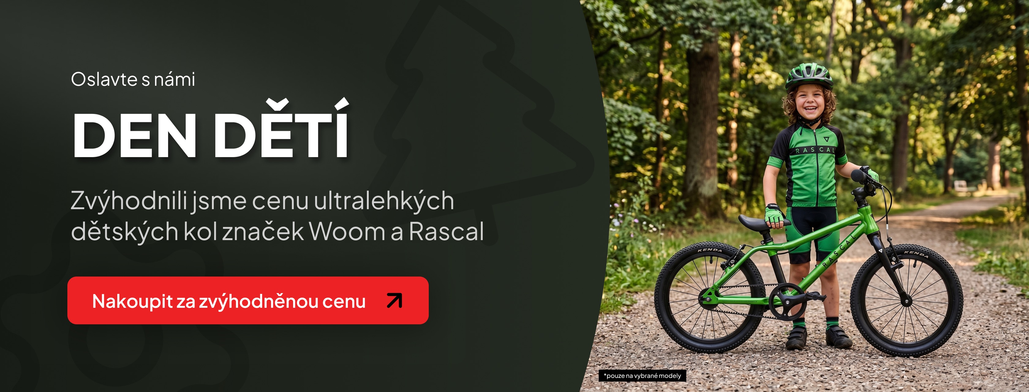 Oslavte společně s námi den dětí se slevou na vybraná ultralehká dětská kola značek Woom a Rascal