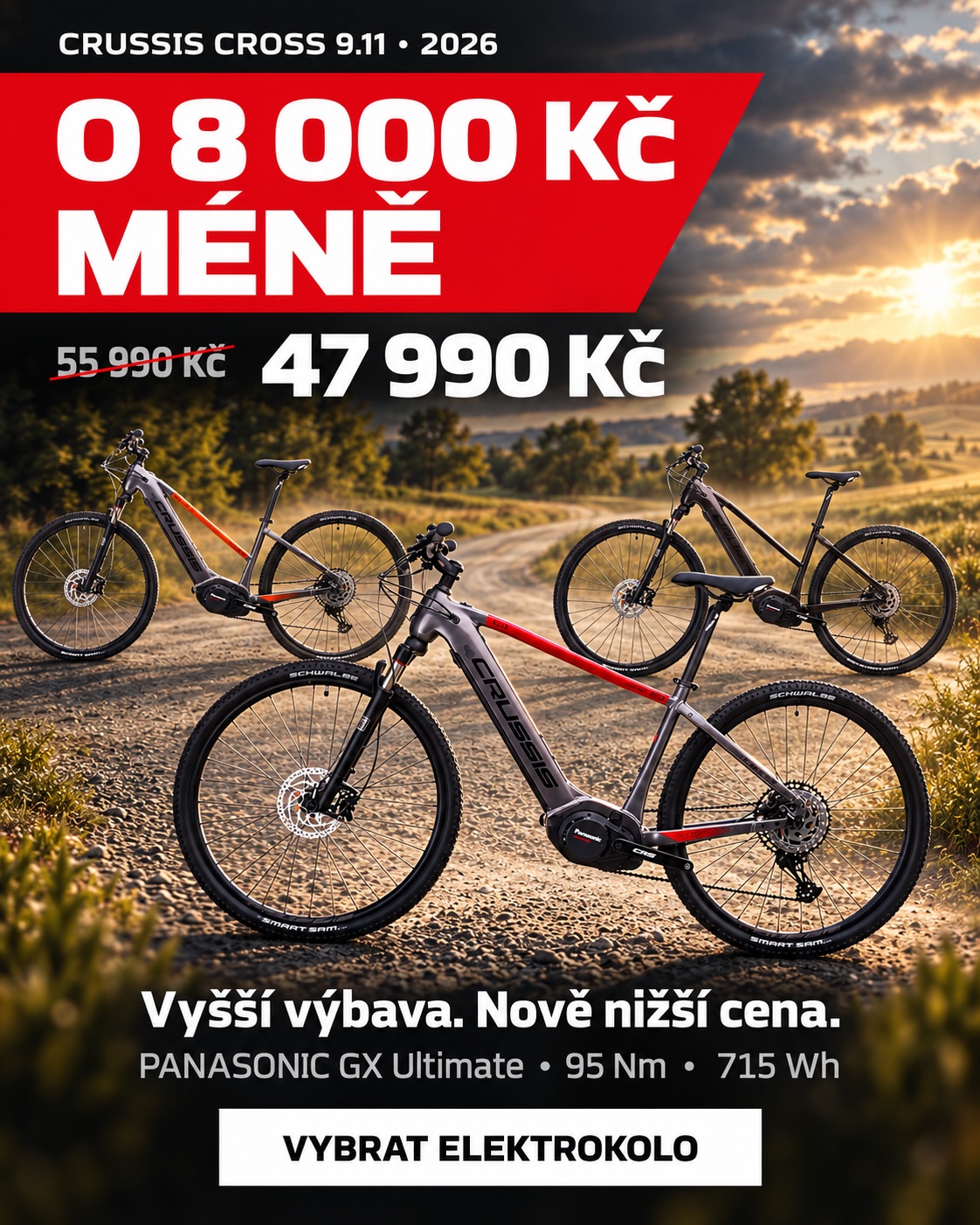 Crussis Cross 9.11 - Vyšší výbava, nižší cena