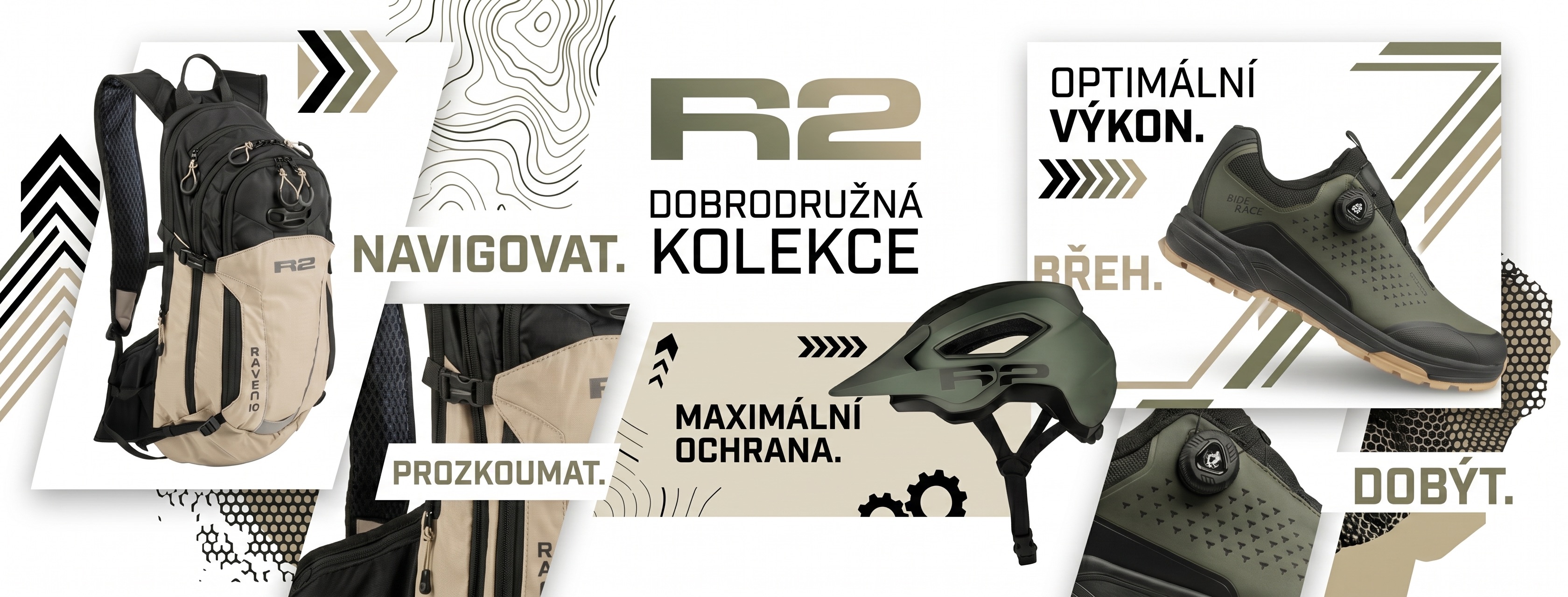 Nakupujte novou kolekci R2 dělanou pro každé vaše cyklistické dobrodružství