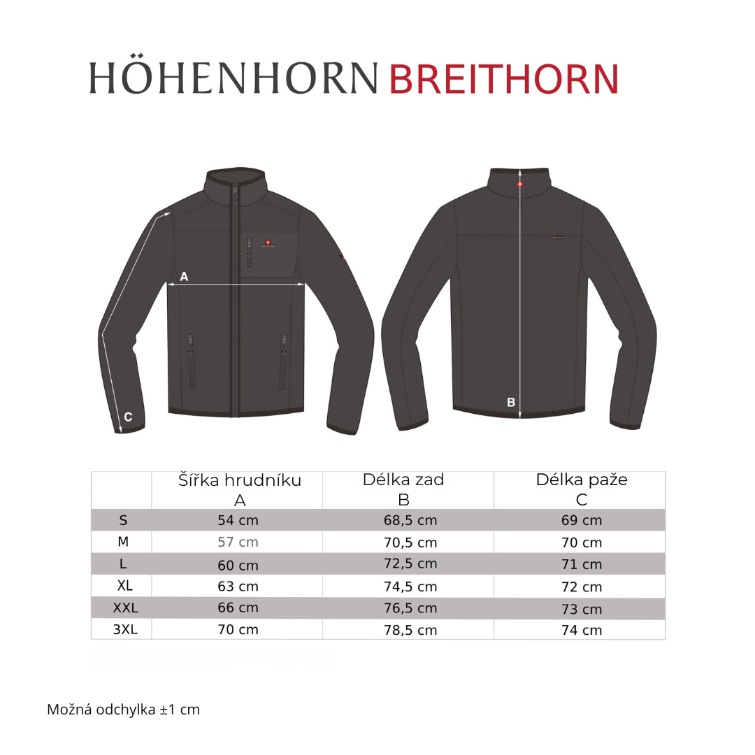 Tabuľka veľkostí Bannalp