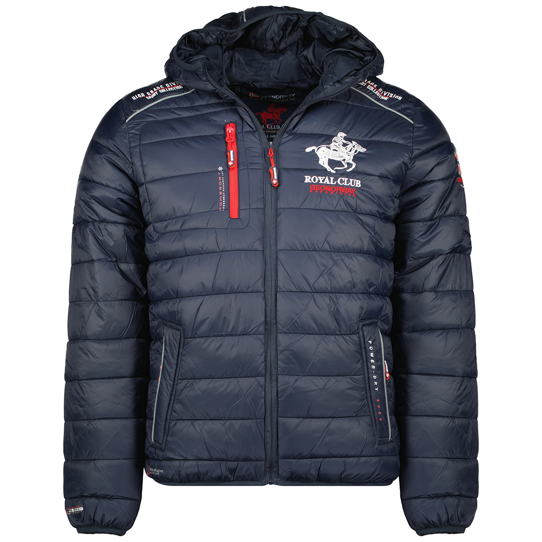 Pánská Prošívaná Bunda s Kapucí Geographical Norway Brick Barva: Modrá,