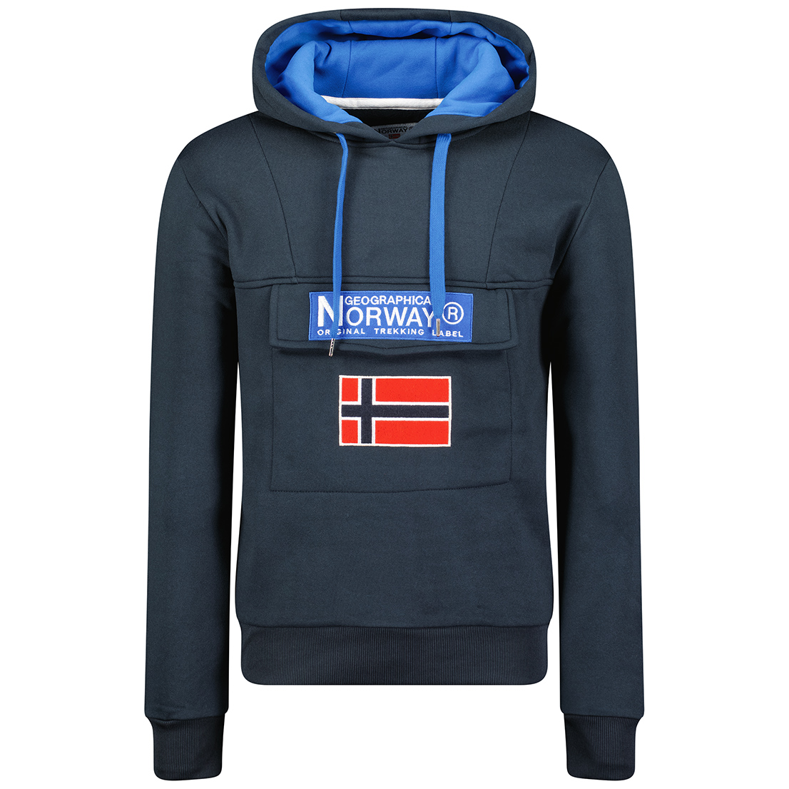 Pánská mikina s kapucí GEOGRAPHICAL NORWAY Gadrien Barva: Tmavě modrá,