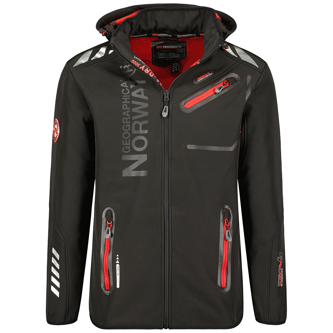 Pánská softshellová bunda GEOGRAPHICAL NORWAY Royaute GTX Barva: Černočervená,