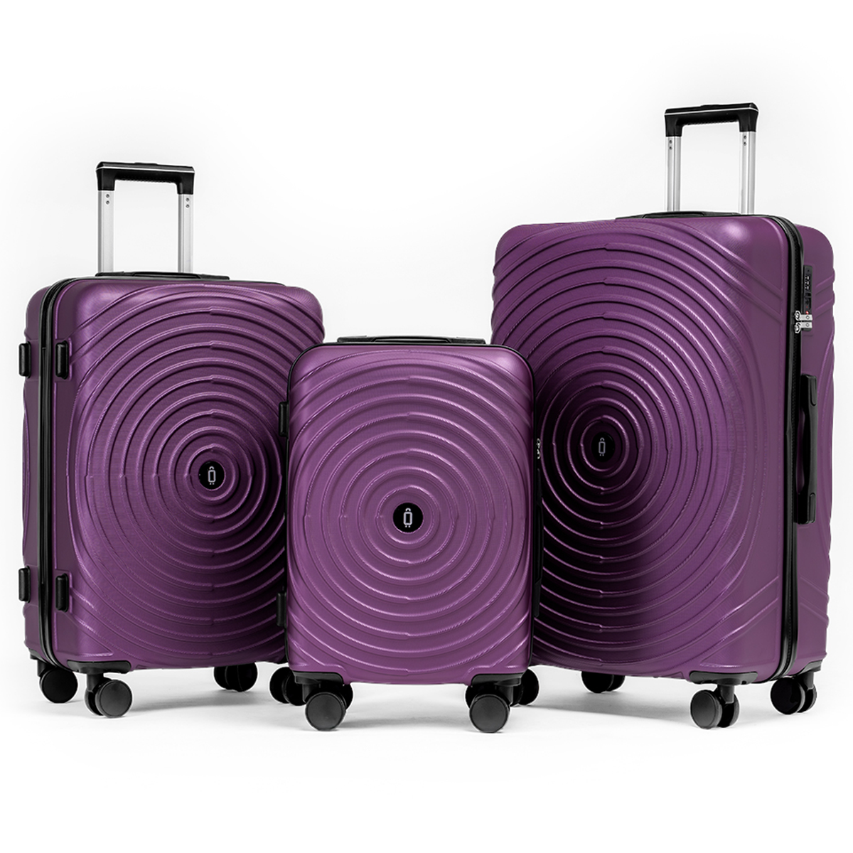 Extra odolný cestovní kufr s TSA zámkem ROWEX Hypnotizer 3v1 Barva: Fialová