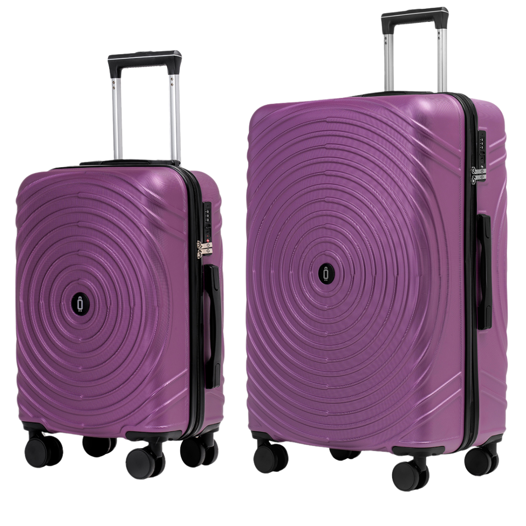 Velký a příruční cestovní kufr s TSA zámkem ROWEX Hypnotizer 2v1 Barva: Fialová