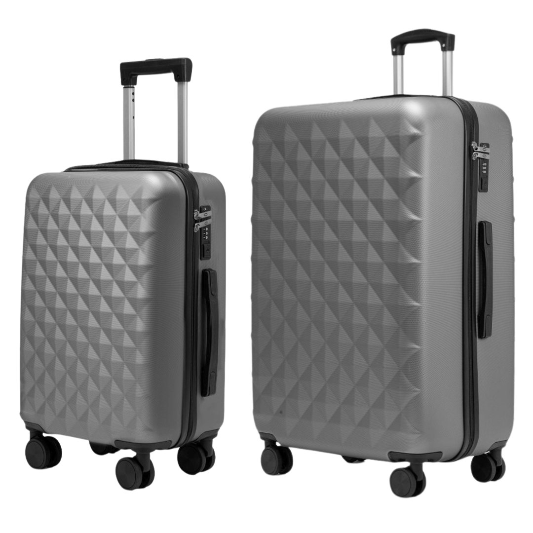 Velký a příruční cestovní kufr s TSA zámkem ROWEX Crystal 2v1 Barva kufru: Černošedá
