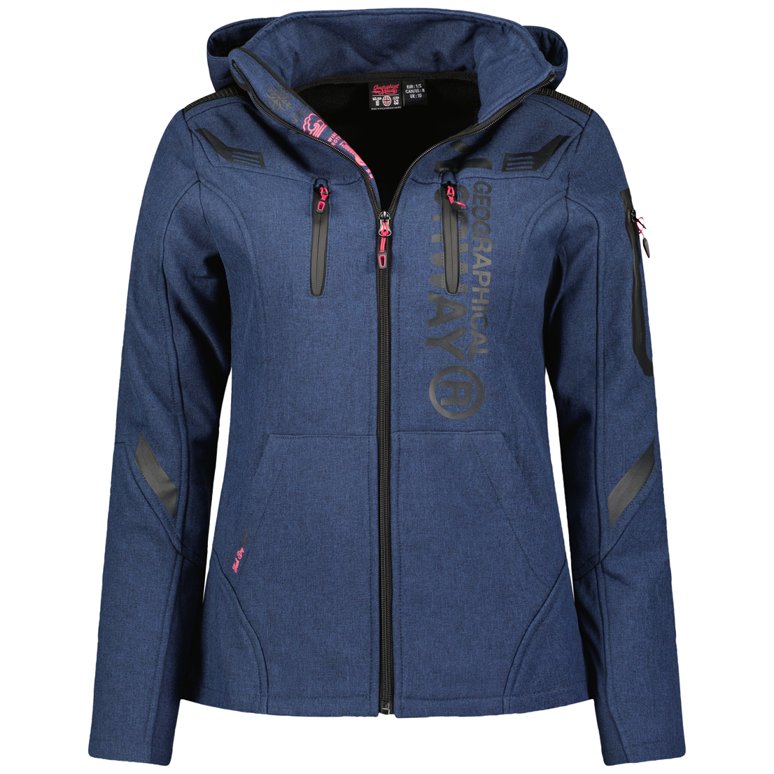 Dámská stylová softshellová bunda Geographical Norway TRUFFE Barva: Tmavě modrá,