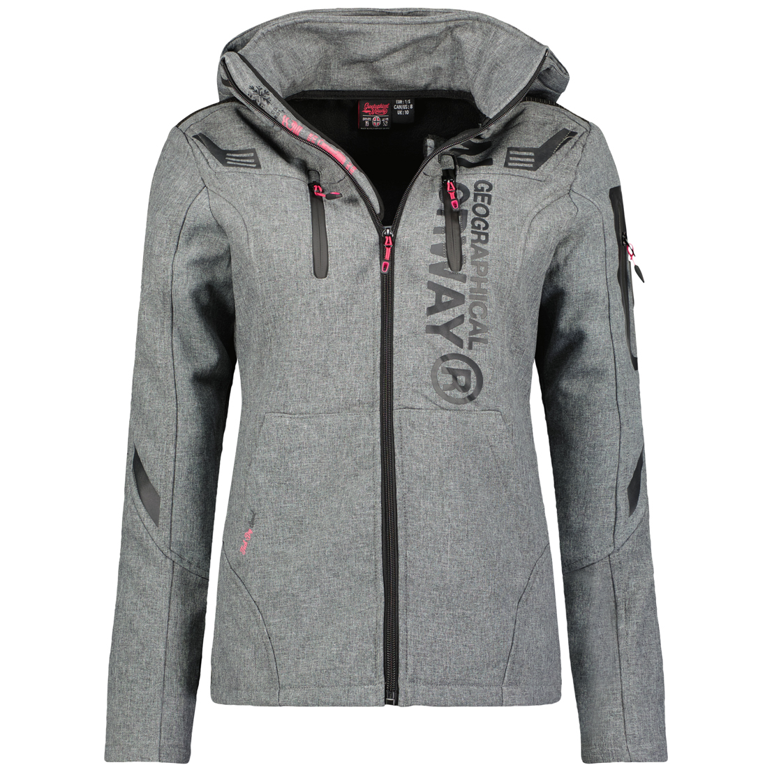 Dámská stylová softshellová bunda Geographical Norway TRUFFE Barva: Světle šedá,