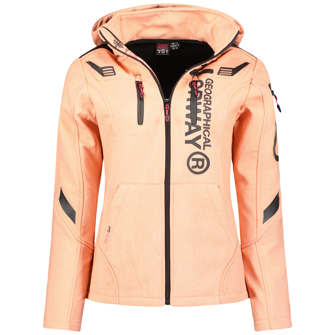 Dámská stylová softshellová bunda Geographical Norway TRUFFE Barva: Oranžová,