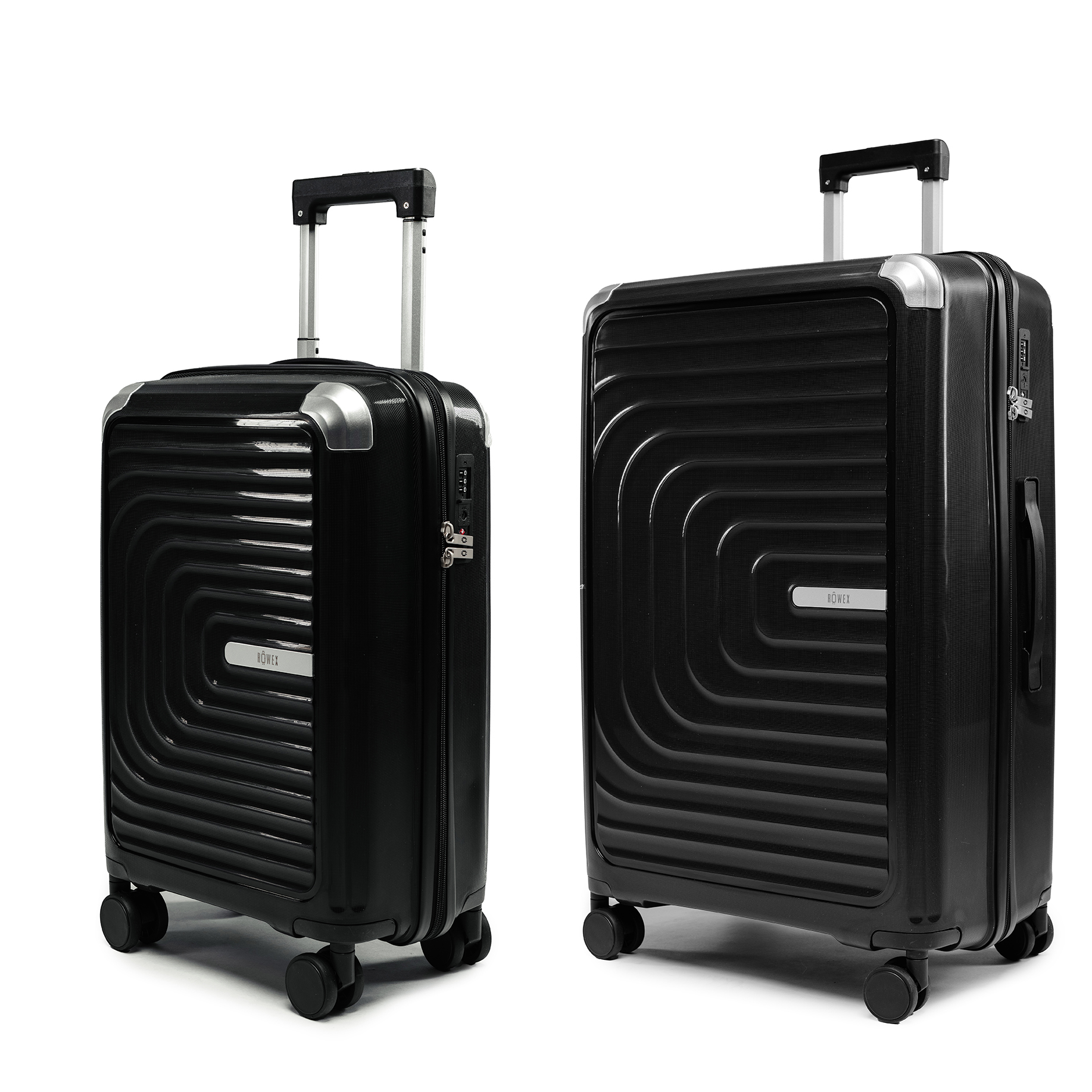 Velký a příruční cestovní kufr s TSA zámkem ROWEX Nexus 2v1 Barva: Černá