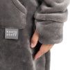 basisstoff kitten damen jumpsuit teddyfleece dunkelgrau 4