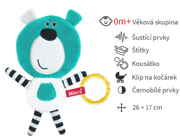 černobílé hračky pro miminka