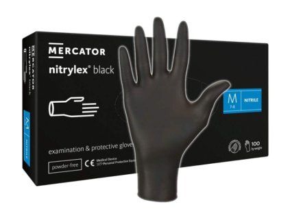 mercator nitrylex black cerne m 100 ks