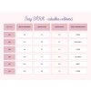 Pink Minimalist Skincare Brand Comparison Chart Table Graph