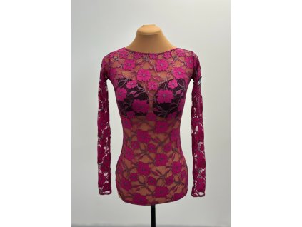 Practice pink lace leotard