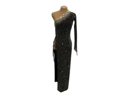 Black and gold latin dress