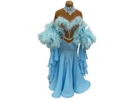 Ice blue ballroom dress