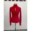Red leotard with wide sleeves