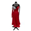 Red ballroom dress with silver details