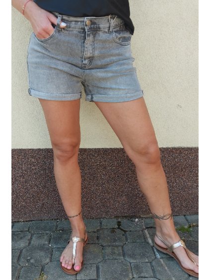 Dámské jeans kraťasy šedé Geilon