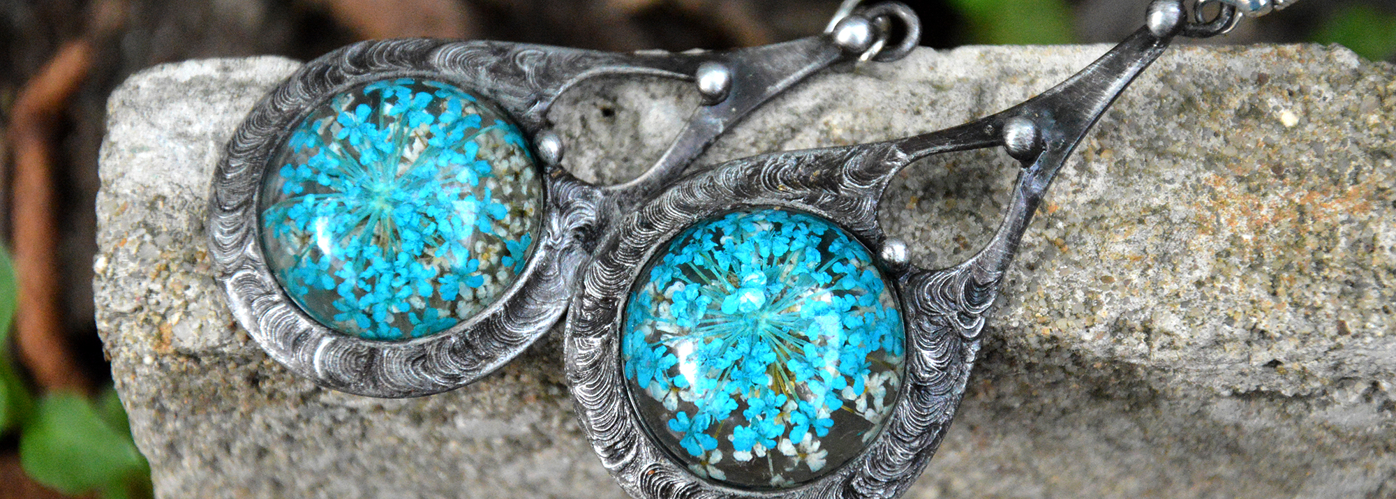 Cínované náušnice Summer