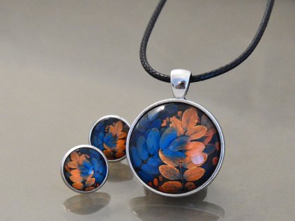 Náušnice a přívěsek Podzimní listy