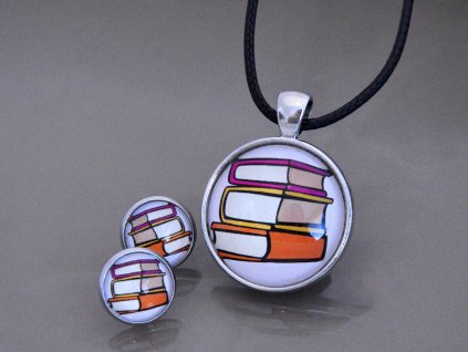 Náušnice a přívěsek Oranžové knihy