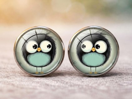 Náušnice Ptáček na drátě