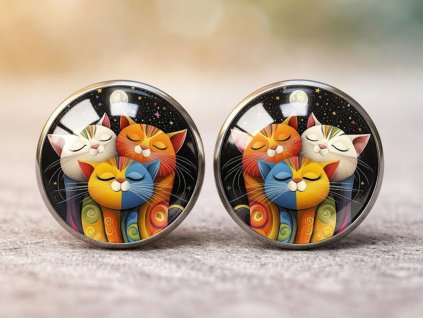 Náušnice Kočičí vesmír