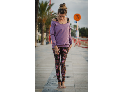 Oversize mikina I love myslef - pastelově fialová