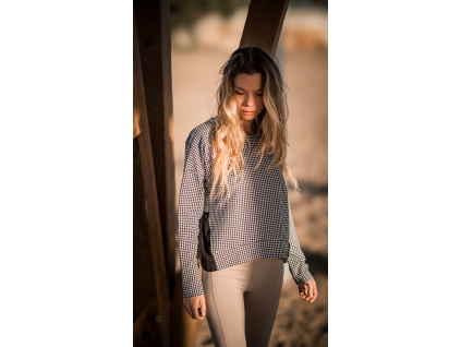 Mikina Elegant - černobílé pepito