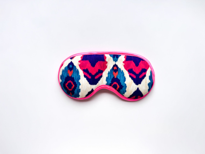 Maska na oči Aztec - neon růžová