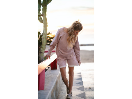 Teplákové kraťasy Simple - růžová