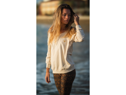 Oversize mikina I love myself - vanilka