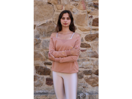 Oversize mikina I love myself - mocca