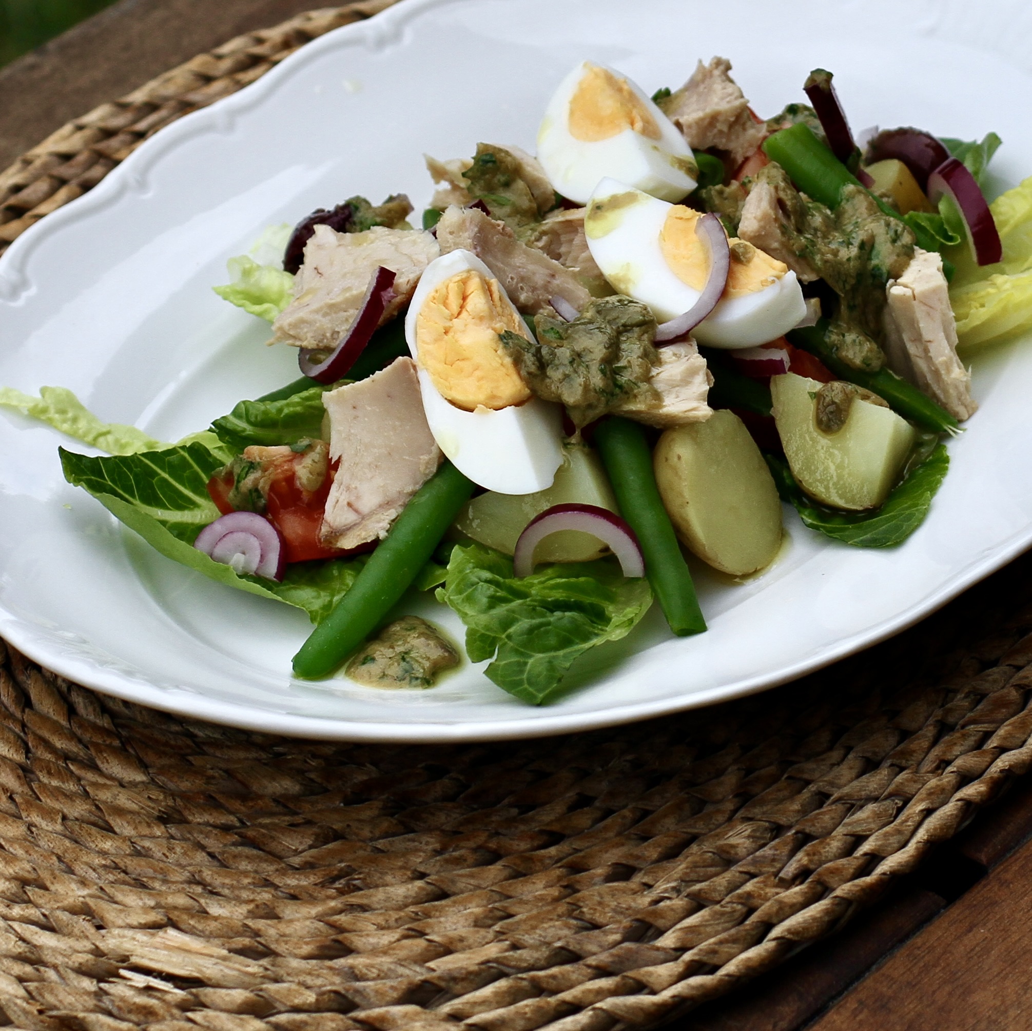 Šalát Nicoise s tuniakom