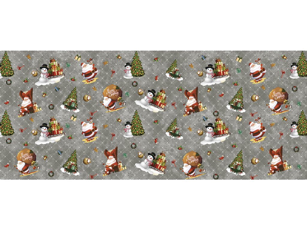 1334 PVC ubrus Florista (Vánoční Santa) -- ks -- 120x140 cm - Sareha