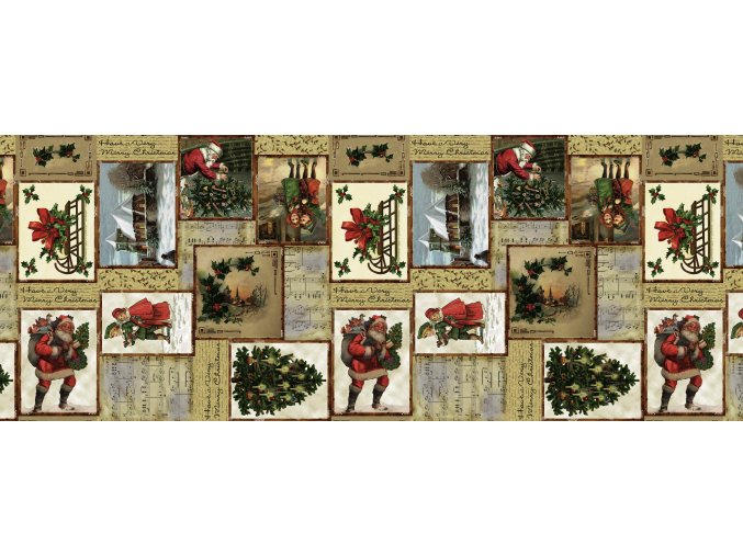 vánoce a santa na vánočním ubruse 140x180 cm