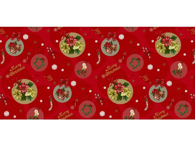 vánoční ubrus pvc merry christmas