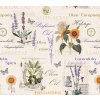 PVC ubrus, plastový ubrus, igelitový ubrus Fantastik 732 01 slunečnice, oliva, levandule