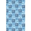 Pěnová PVC předložka - Aquamat - hvězdice, lastury, škeble 497-3, modrá