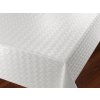 damaškový ubrus pvc s textilním podkladem bílý