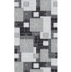 PVC pěnová předložka Aquamat, koupelna, kuchěně - 564-4 - černá, šedá