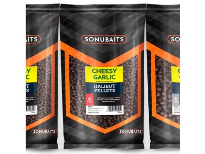 Sonubaits Pelety Cheesy Garlic Halibut feed pellets 900 g (Průměr 6 mm)