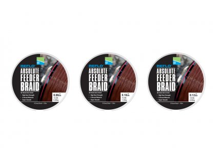 Preston Šňůra Absolute Feeder braid 150 m  (Průměr 0,12 mm)