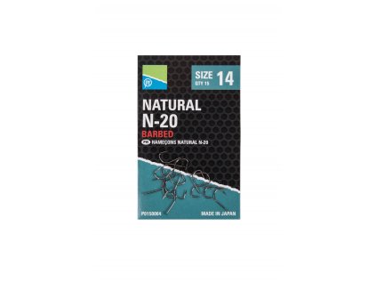 Preston Háček Natural N-20 hooks (Velikost háčku 18)